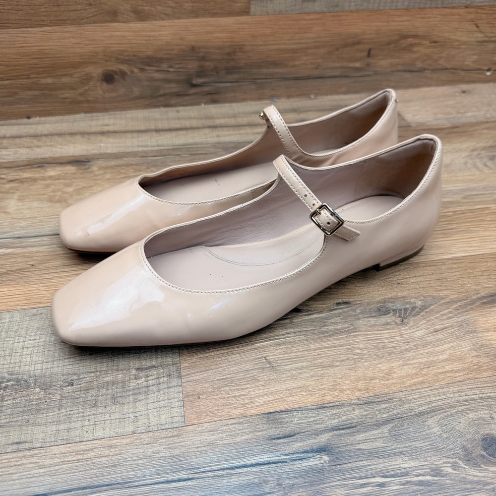 Cole Haan size 8.5 Patent Mary Jane Flats in Nude Beige - Picture 2 of 8